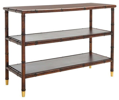 Safavieh - Tudor 2 Shelf Console Table - Dark Brown - Gold - CNS6601A veiw 4