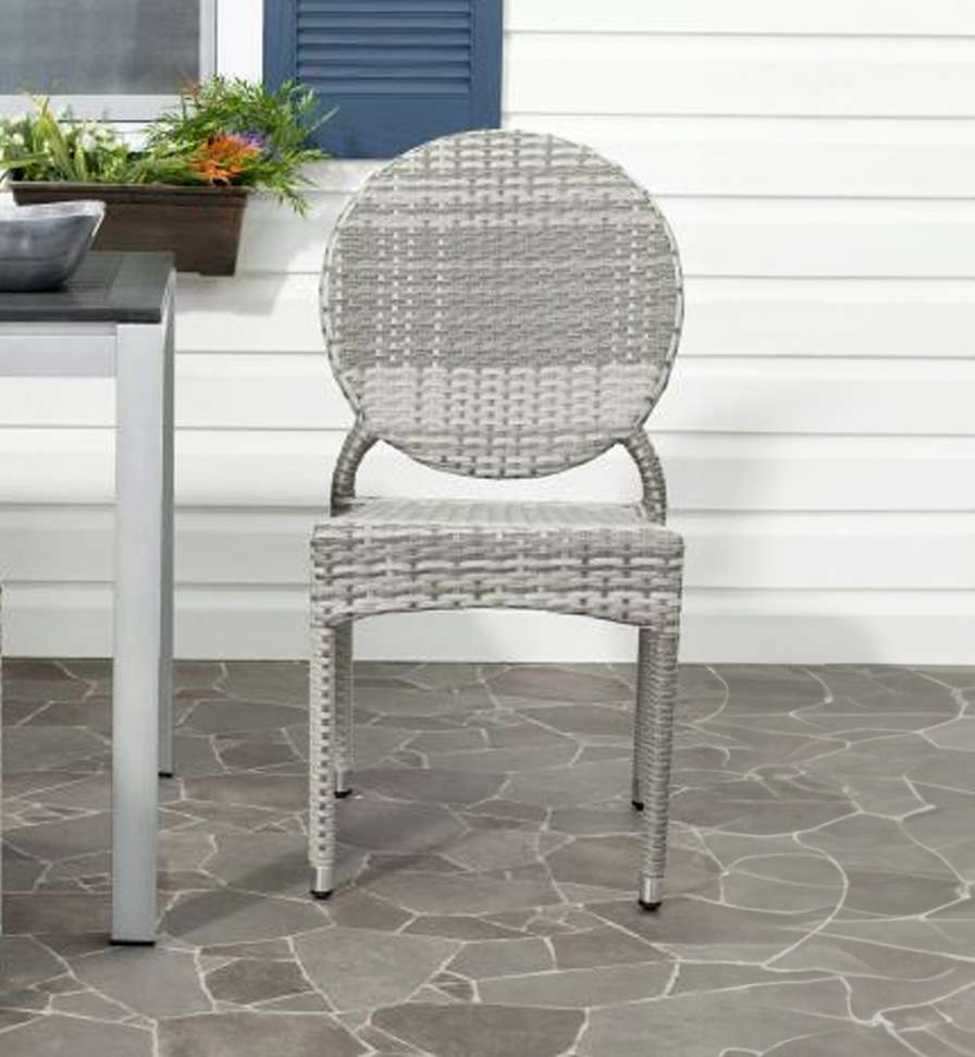 Safavieh - Valdez Stackable Side Chair - Grey  (Set of 2) - FOX5204B-SET2 veiw 1