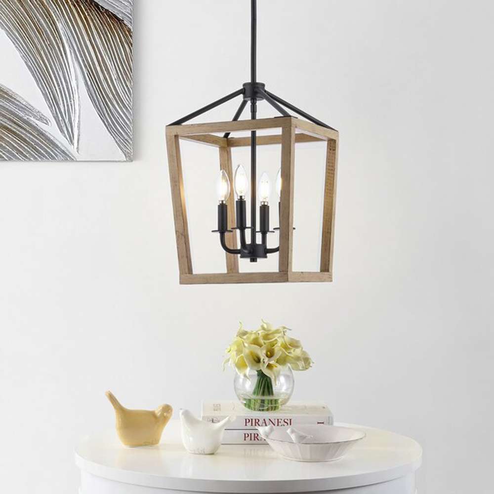 Safavieh - Valdis 4Lt 12 Inch Pendant - Natural - Black - PND4096A veiw 2