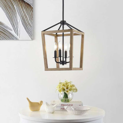 Safavieh - Valdis 4Lt 12 Inch Pendant - Natural - Black - PND4096A veiw 2