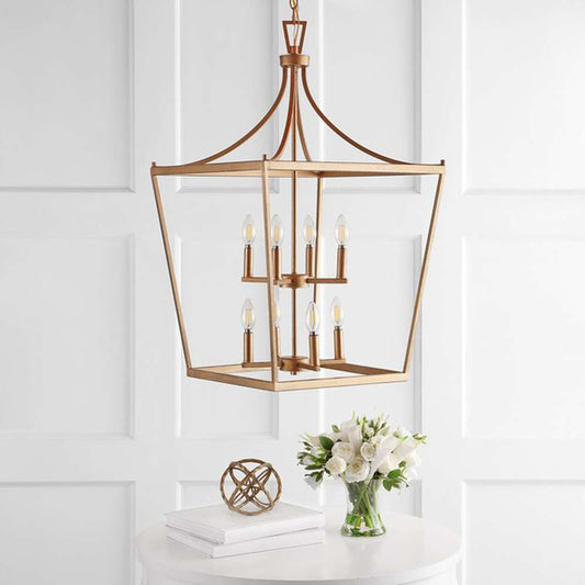 Safavieh - Vallor 8Lt 20 Inch Pendant - Gold - PND4092C veiw 1