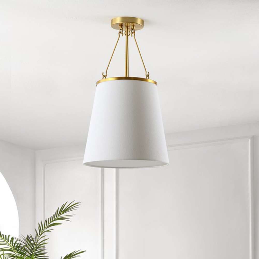 Safavieh - Valor 12 Inch Pendant - Gold - White - PND4133A veiw 1