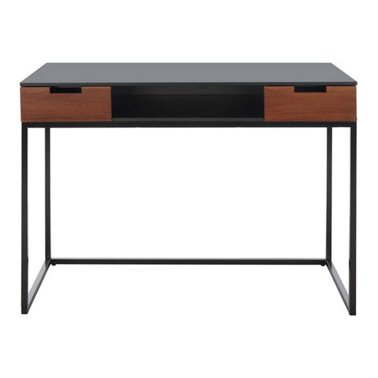 Safavieh - Vance 2 Drawer 1 Shelf Desk - Black - Brown - DSK5013A veiw 1