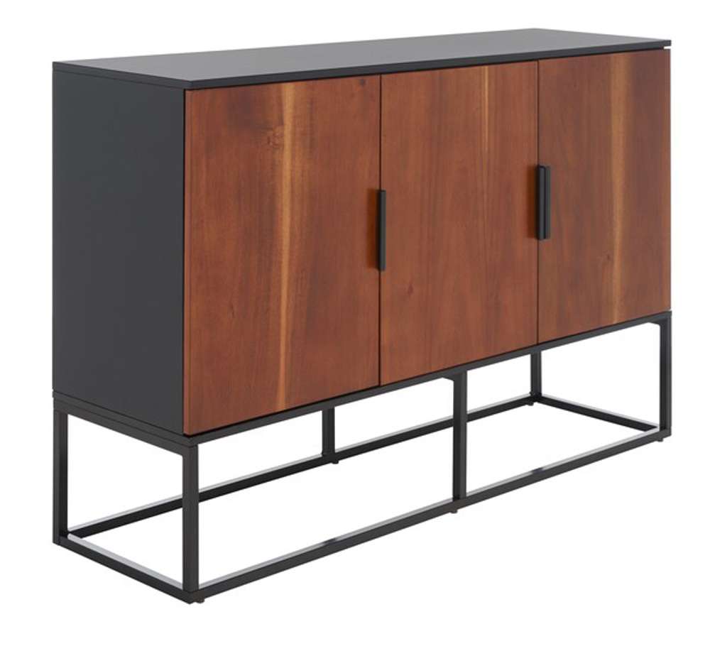 Safavieh - Vance 3Door 2Shelf Sideboard - Black - Brown - MED5007A veiw 4