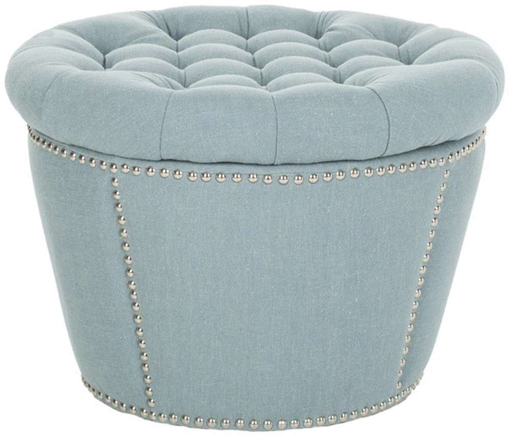 Safavieh - Vanessa Storage Ottoman - Sky Blue - MCR4637C veiw 1