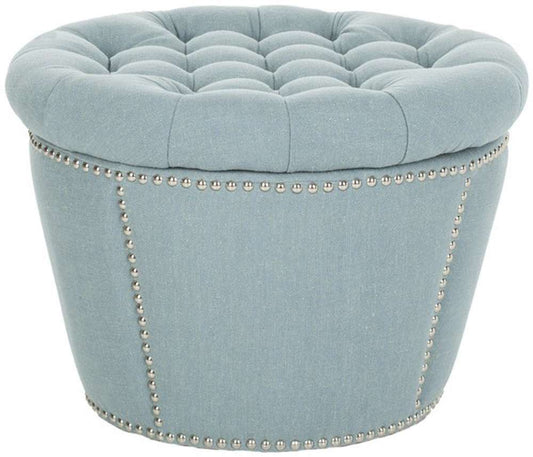 Safavieh - Vanessa Storage Ottoman - Sky Blue - MCR4637C veiw 1