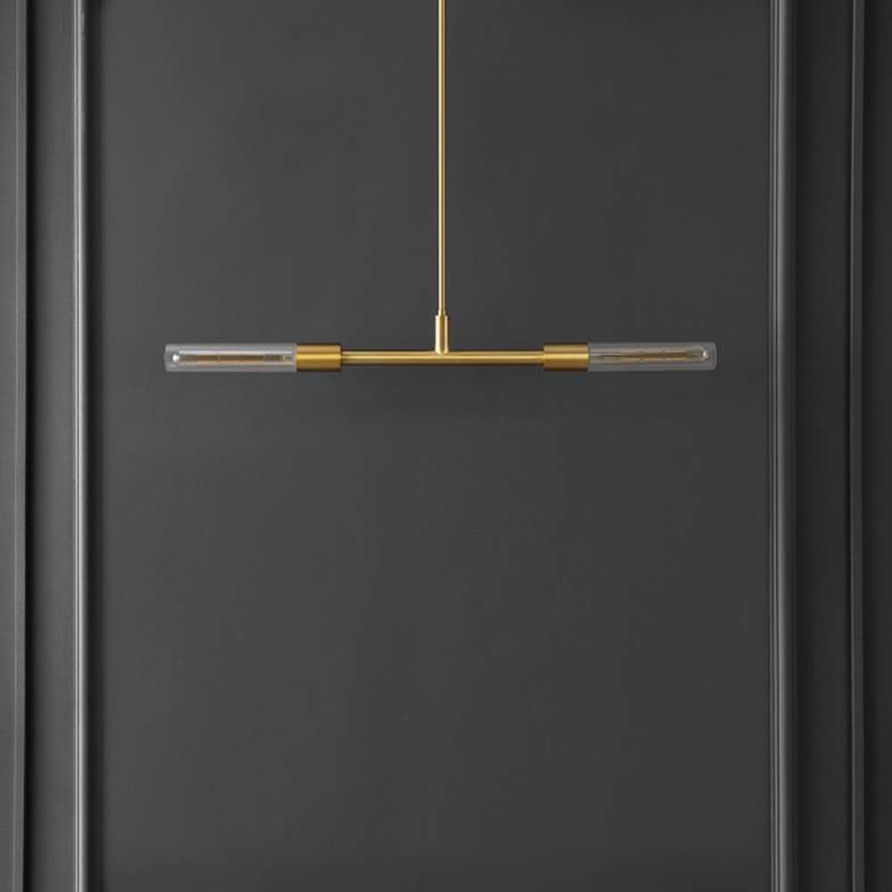 Safavieh - Vasei 2 Lt 34in Pendant - Brass - Clear - PND4179A veiw 1