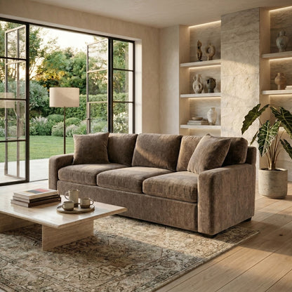 Safavieh - Vasquez Chenille 3 Seat Sofa / Brown - SFV6119B view 2
