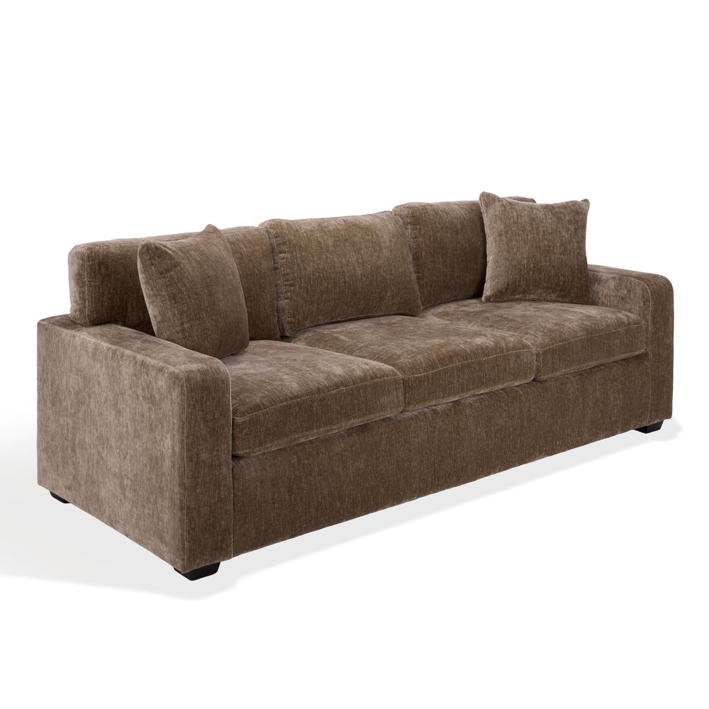 Safavieh - Vasquez Chenille 3 Seat Sofa / Brown - SFV6119B view 3