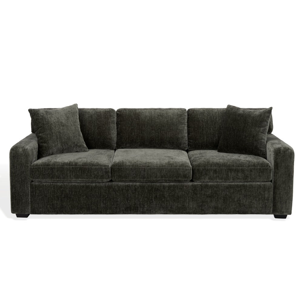 Safavieh - Vasquez Chenille 3 Seat Sofa / Dark Green - SFV6119A view 1
