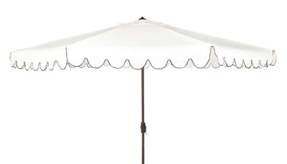 Safavieh - Venice 11Ft Crank Umbrella - White - Black - PAT8110E veiw 1