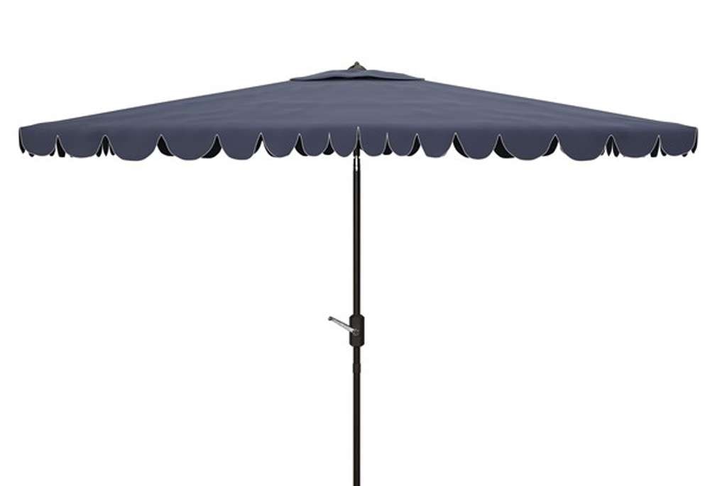 Safavieh - Venice 6.5X10 Rect Umbrella - Navy - White - PAT8310A veiw 1