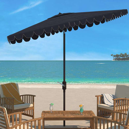 Safavieh - Venice 6.5X10 Rect Umbrella - Navy - White - PAT8310A veiw 2