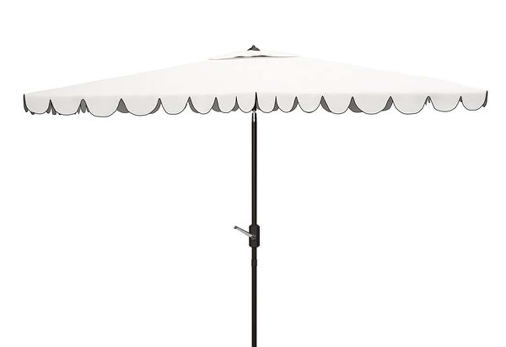 Safavieh - Venice 6.5X10 Rect Umbrella - White - Black - PAT8310E veiw 1