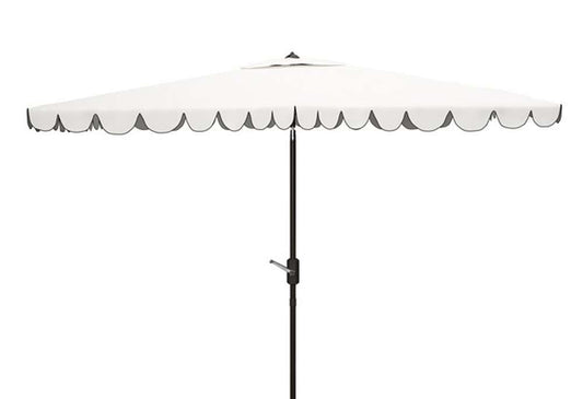 Safavieh - Venice 6.5X10 Rect Umbrella - White - Black - PAT8310E veiw 1