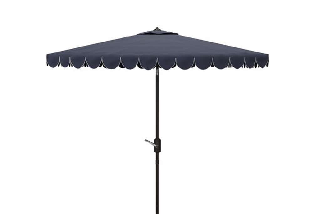 Safavieh - Venice 7.5Square Umbrella - Navy - White - PAT8410A veiw 1