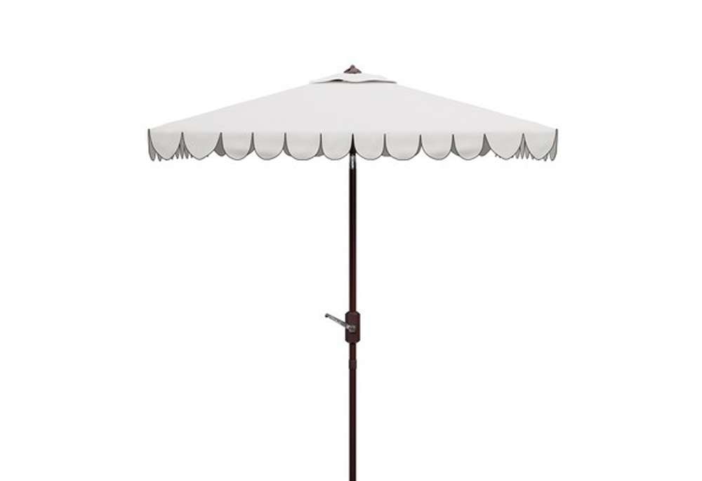 Safavieh - Venice 7.5Square Umbrella - White - Black - PAT8410E veiw 1