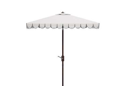 Safavieh - Venice 7.5Square Umbrella - White - Black - PAT8410E veiw 1