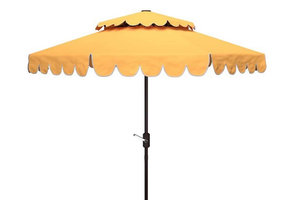 Safavieh - Venice 9Ft Double Top Umbrella - Yellow - PAT8210D veiw 1