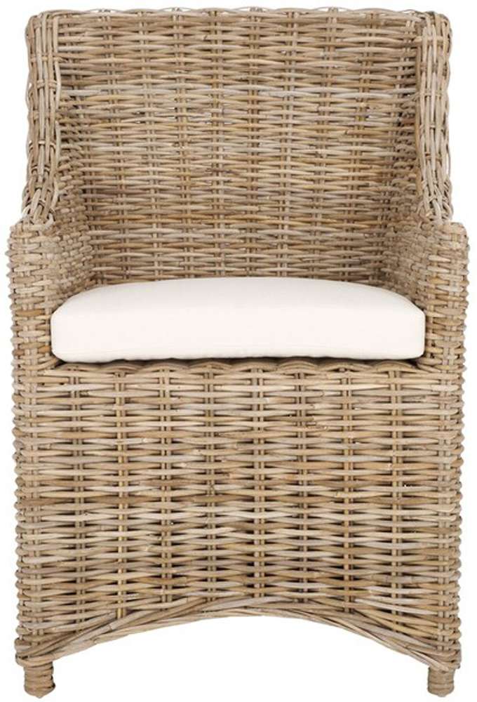 Safavieh - Ventura Arm Chair - White - Natural Unfinished - FOX6505A veiw 1