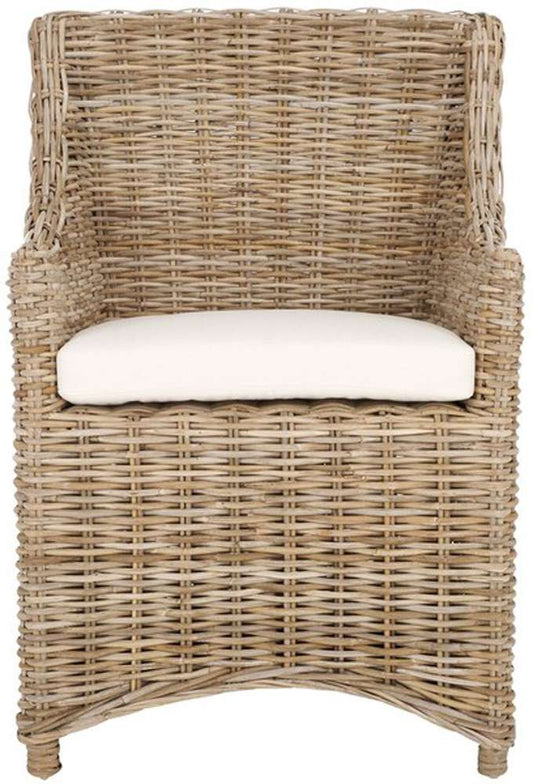 Safavieh - Ventura Arm Chair - White - Natural Unfinished - FOX6505A veiw 1
