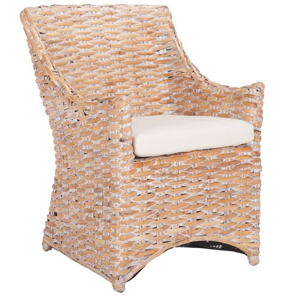 Safavieh - Ventura Arm Chair - White - White Washed - FOX6505B veiw 3