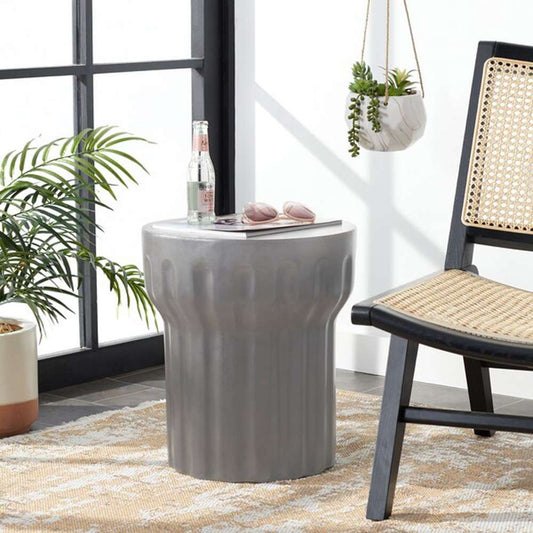 Safavieh - Vesta In/Outdoor Accent Stool - Dark Grey - VNN1009A veiw 2
