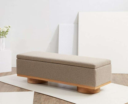 Safavieh - Couture - Vianna Boucle Bench - Brown - Natural - SFV5049D veiw 2