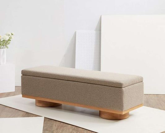 Safavieh - Couture - Vianna Boucle Bench - Brown - Natural - SFV5049D veiw 2