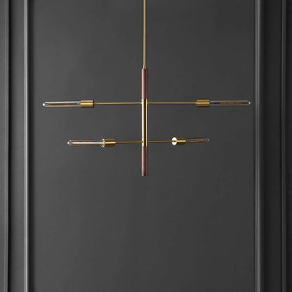 Safavieh - Viceroy 4 Lt 23.6in Pendant - Brass - Walnut - PND4181A veiw 1