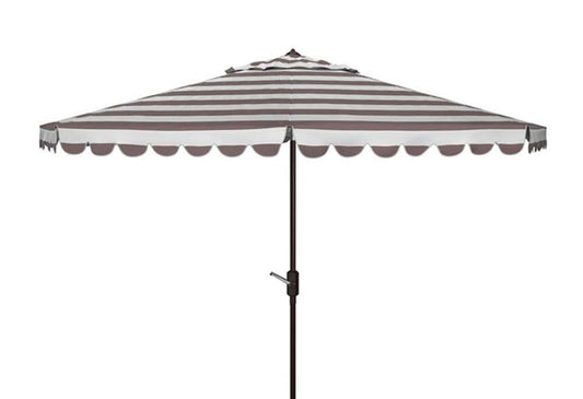 Safavieh - Vienna 11Ft Crank Umbrella - Grey - White - PAT8111B veiw 1