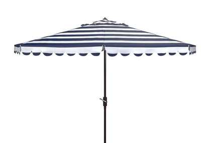 Safavieh - Vienna 11Ft Crank Umbrella - Navy - White - PAT8111C veiw 1