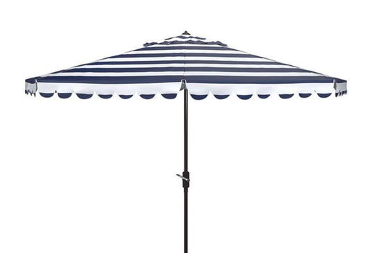 Safavieh - Vienna 11Ft Crank Umbrella - Navy - White - PAT8111C veiw 1