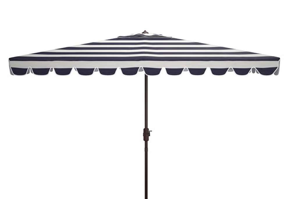 Safavieh - Vienna 6.5X10 Rect Umbrella - Black - White - PAT8311D veiw 1