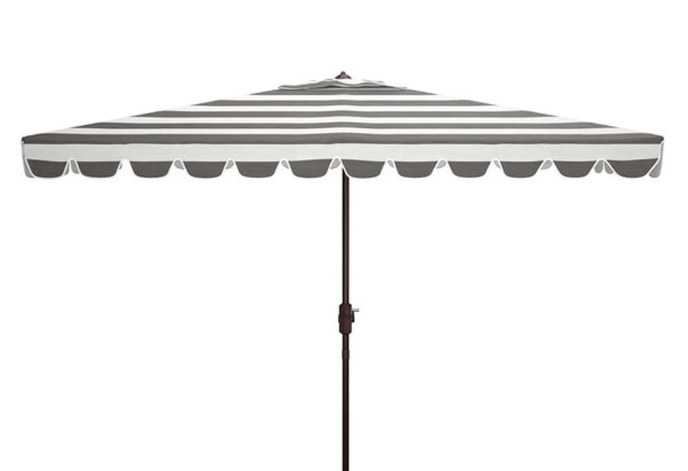 Safavieh - Vienna 6.5X10 Rect Umbrella - Grey - White - PAT8311B veiw 1