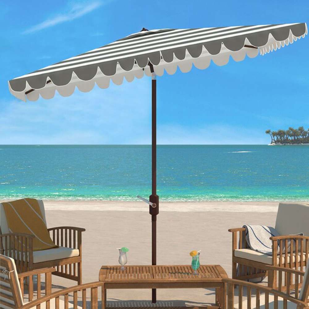 Safavieh - Vienna 6.5X10 Rect Umbrella - Grey - White - PAT8311B veiw 2