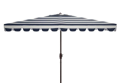 Safavieh - Vienna 6.5X10 Rect Umbrella - Navy - White - PAT8311C veiw 1