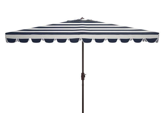 Safavieh - Vienna 6.5X10 Rect Umbrella - Navy - White - PAT8311C veiw 1