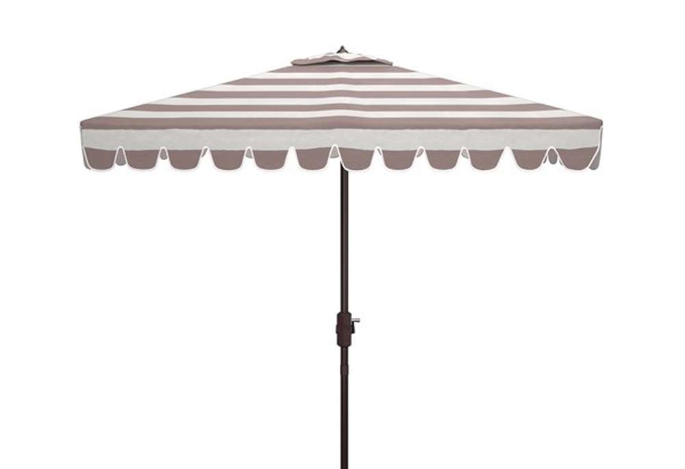 Safavieh - Vienna 7.5Square Umbrella - Grey - White - PAT8411B veiw 1