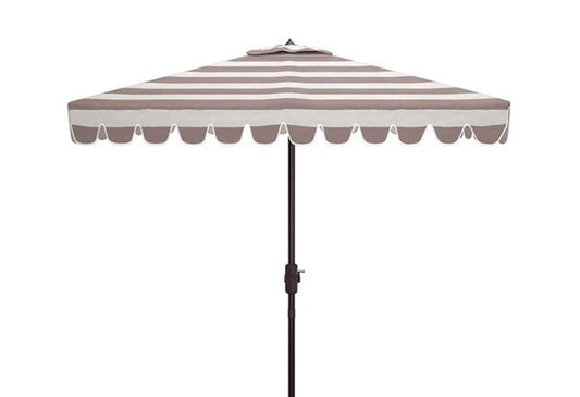 Safavieh - Vienna 7.5Square Umbrella - Grey - White - PAT8411B veiw 1