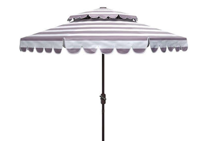 Safavieh - Vienna 9Ft Double Top Umbrella - Grey - White - PAT8211B veiw 1