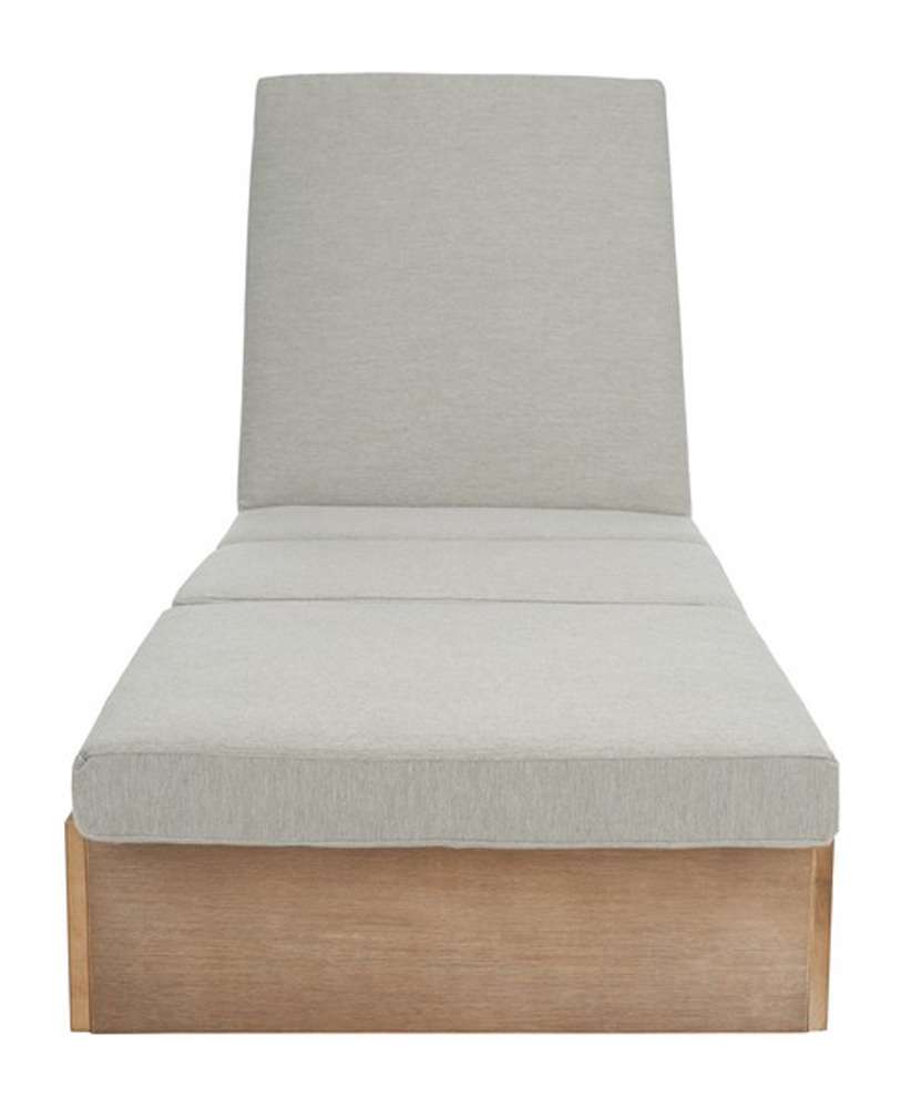 Safavieh - Couture - Vincent Wood Chaise Lounge Chair - Brown - Light Grey - CPT1043A veiw 1