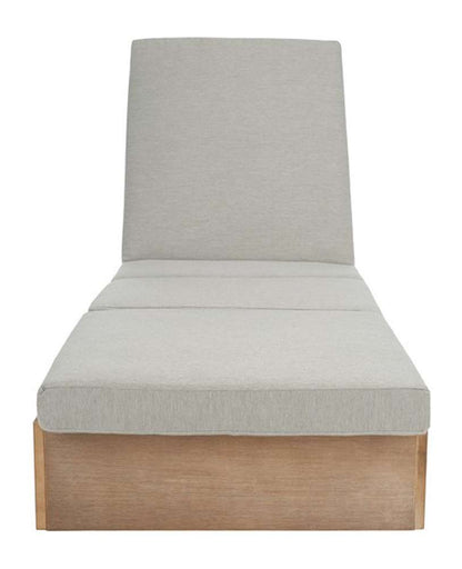 Safavieh - Couture - Vincent Wood Chaise Lounge Chair - Brown - Light Grey - CPT1043A veiw 1