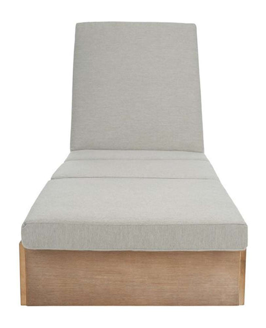 Safavieh - Couture - Vincent Wood Chaise Lounge Chair - Brown - Light Grey - CPT1043A veiw 1