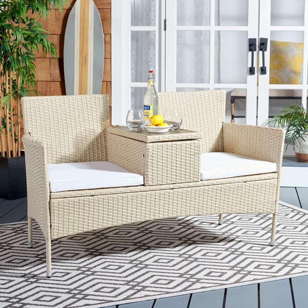 Safavieh - Viora Loveseat - Beige - White - PAT7710B veiw 3