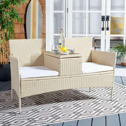 Safavieh - Viora Loveseat - Beige - White - PAT7710B veiw 3