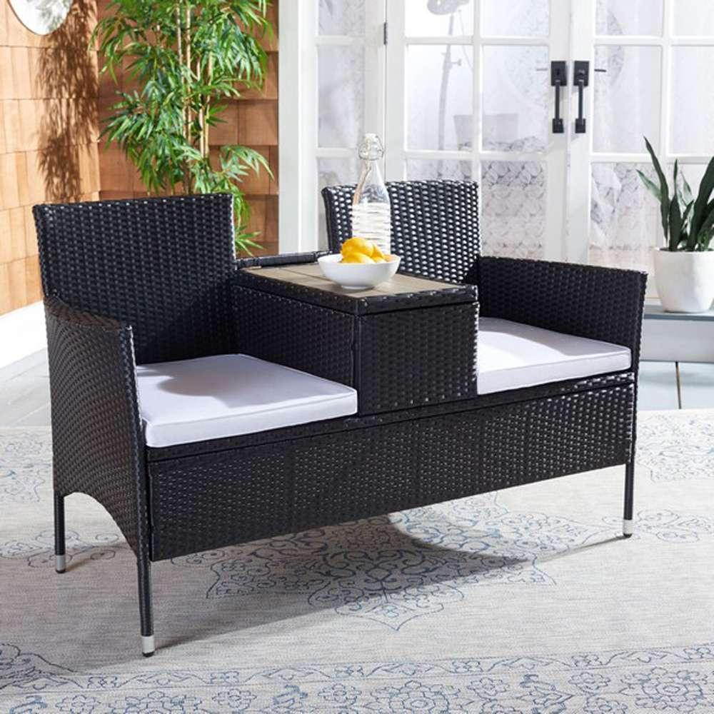 Safavieh - Viora Loveseat - Black - White - PAT7710A veiw 3