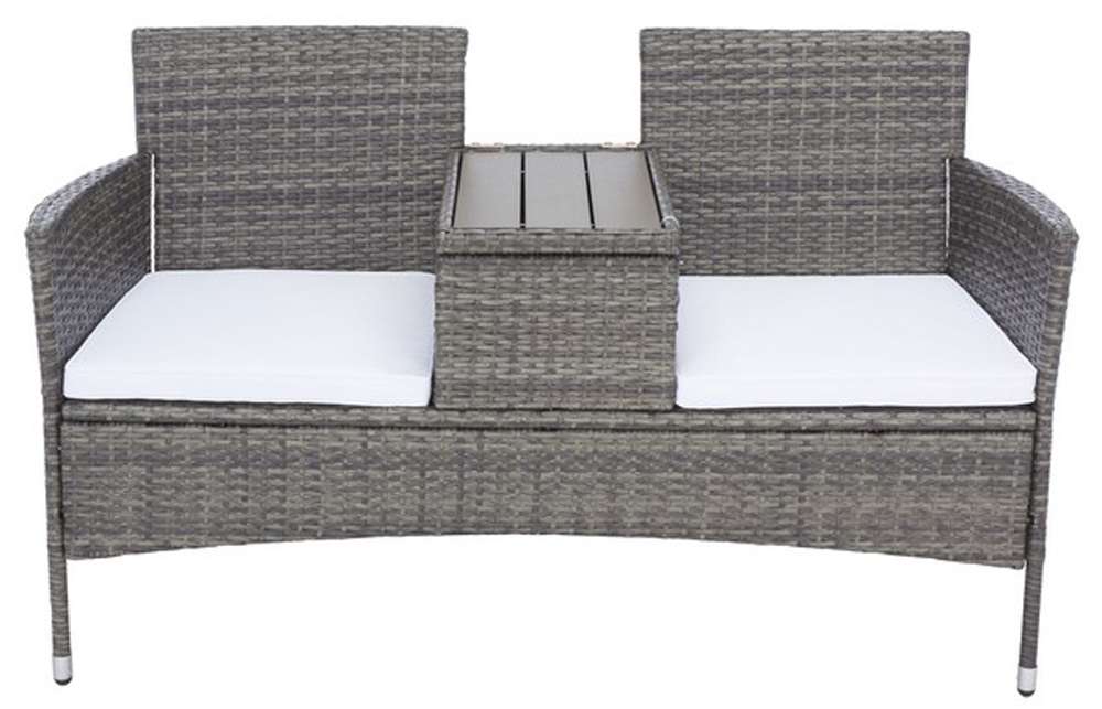 Safavieh - Viora Loveseat - Grey - White - PAT7710C veiw 1