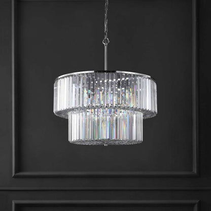 Safavieh - Couture - Viviann Crystal 2 Tier Chandelier - Chrome - Clear - CTL1054A veiw 1