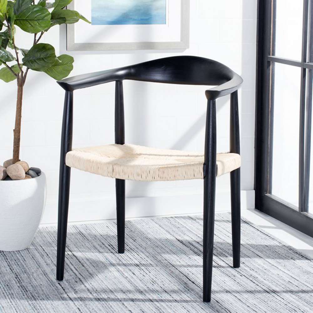 Safavieh - Volta Foc Twist Accent Chair - Black - Natural - ACH1009A veiw 2